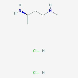 molecular formula C5H16Cl2N2 B13609549 [(3R)-3-aminobutyl](methyl)aminedihydrochloride 