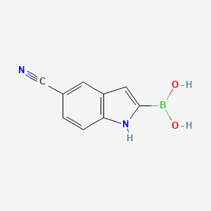 (5-cyano-1H-indol-2-yl)boronic acid