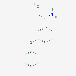 molecular formula C14H15NO2 B13609585 (r)-2-Amino-2-(3-phenoxyphenyl)ethan-1-ol 
