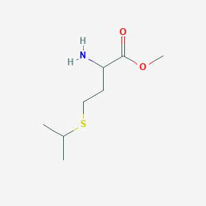 molecular formula C8H17NO2S B13609600 Methyl s-isopropylhomocysteinate 