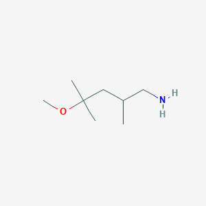 molecular formula C8H19NO B13609617 4-Methoxy-2,4-dimethylpentan-1-amine 