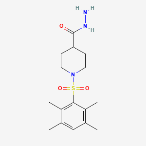 molecular formula C16H25N3O3S B1360962 1-[(2,3,5,6-Tetramethylphenyl)sulfonyl]piperidine-4-carbohydrazide CAS No. 956576-55-9