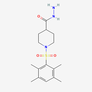 1-[(2,3,5,6-Tetramethylphenyl)sulfonyl]piperidine-4-carbohydrazide