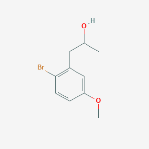 molecular formula C10H13BrO2 B13609694 1-(2-Bromo-5-methoxyphenyl)propan-2-ol 