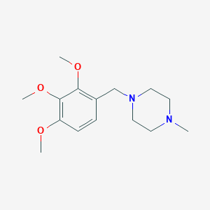 molecular formula C15H26Cl2N2O3 B136097 1-Methyl-4-[(2,3,4-trimethoxyphenyl)methyl]piperazine CAS No. 53960-20-6