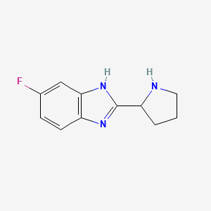 molecular formula C11H12FN3 B1360970 5-Fluoro-2-pyrrolidin-2-yl-1H-benzoimidazole CAS No. 885277-90-7