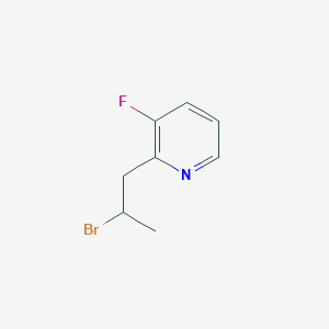 molecular formula C8H9BrFN B13609723 2-(2-Bromopropyl)-3-fluoropyridine 