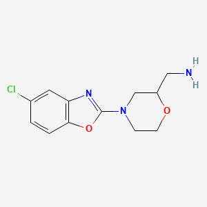 molecular formula C12H14ClN3O2 B1360973 (4-(5-Chlorobenzo[d]oxazol-2-yl)morpholin-2-yl)methanamine CAS No. 1035840-13-1
