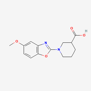 molecular formula C14H16N2O4 B1360974 1-(5-Methoxy-1,3-benzoxazol-2-yl)piperidine-3-carboxylic acid CAS No. 1035840-45-9