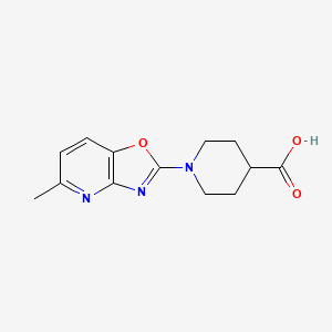 molecular formula C13H15N3O3 B1360975 1-(5-甲基[1,3]噁唑并[4,5-b]吡啶-2-基)哌啶-4-羧酸 CAS No. 1035840-33-5