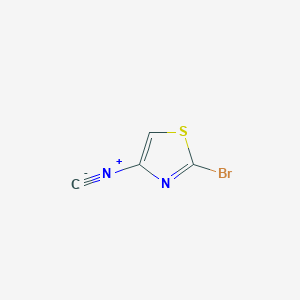 molecular formula C4HBrN2S B13609766 2-Bromo-4-isocyano-thiazole 