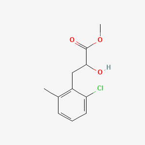 molecular formula C11H13ClO3 B13609798 Methyl 3-(2-chloro-6-methylphenyl)-2-hydroxypropanoate 