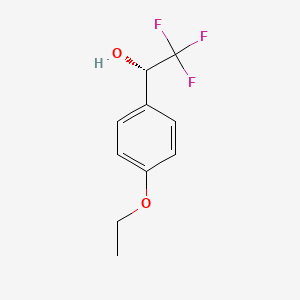 molecular formula C10H11F3O2 B13609850 (S)-1-(4-Ethoxyphenyl)-2,2,2-trifluoroethan-1-ol 