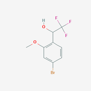 molecular formula C9H8BrF3O2 B13609903 4-Bromo-2-methoxy-alpha-(trifluoromethyl)benzyl Alcohol 