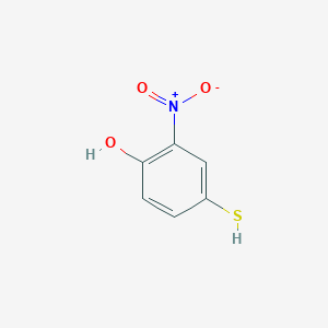 molecular formula C6H5NO3S B13609909 4-Mercapto-2-nitrophenol 
