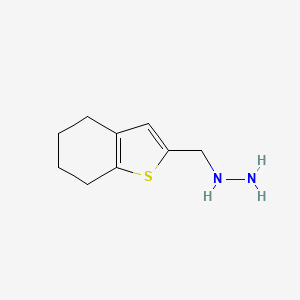 molecular formula C9H14N2S B13609914 ((4,5,6,7-Tetrahydrobenzo[b]thiophen-2-yl)methyl)hydrazine 