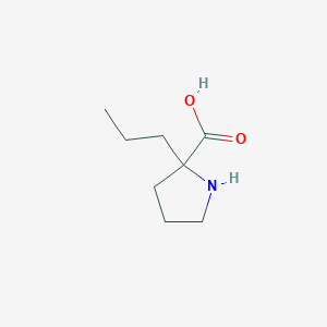 molecular formula C8H15NO2 B13609922 2-Propylpyrrolidine-2-carboxylic acid 
