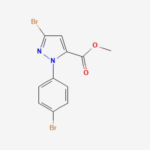molecular formula C11H8Br2N2O2 B13609939 methyl3-bromo-1-(4-bromophenyl)-1H-pyrazole-5-carboxylate 