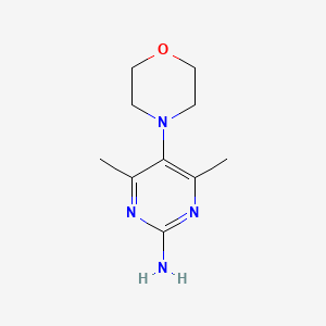 molecular formula C10H16N4O B1360995 4,6-Dimethyl-5-morpholin-4-ylpyrimidin-2-amine CAS No. 1119451-57-8
