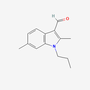 molecular formula C14H17NO B1360998 2,6-二甲基-1-丙基-1H-吲哚-3-甲醛 CAS No. 1134334-36-3