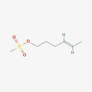 molecular formula C7H14O3S B13610012 (4E)-hex-4-en-1-ylmethanesulfonate 