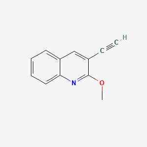molecular formula C12H9NO B13610045 3-Ethynyl-2-methoxyquinoline 