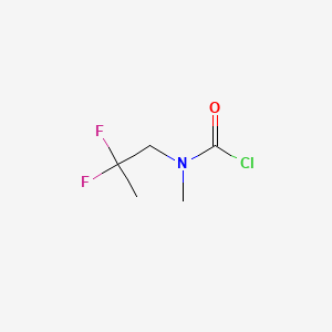 molecular formula C5H8ClF2NO B13610048 N-(2,2-difluoropropyl)-N-methylcarbamoylchloride 