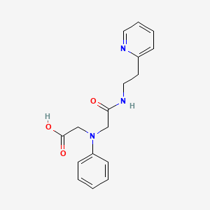 molecular formula C17H19N3O3 B1361005 [{2-Oxo-2-[(2-pyridin-2-ylethyl)amino]-ethyl}(phenyl)amino]acetic acid CAS No. 1142204-79-2