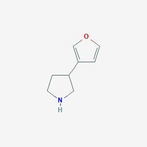 molecular formula C8H11NO B13610061 3-(Furan-3-yl)pyrrolidine 