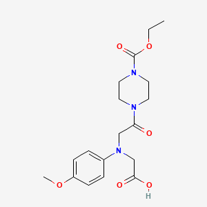 molecular formula C18H25N3O6 B1361008 [{2-[4-(Ethoxycarbonyl)piperazin-1-yl]-2-oxoethyl}(4-methoxyphenyl)amino]acetic acid CAS No. 1142205-34-2