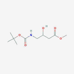 molecular formula C10H19NO5 B13610095 Methyl 4-((tert-butoxycarbonyl)amino)-3-hydroxybutanoate 