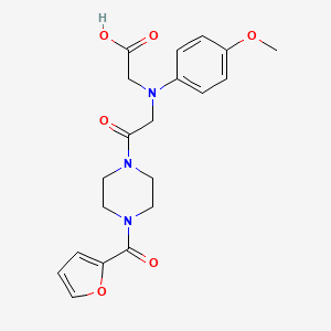molecular formula C20H23N3O6 B1361010 [{2-[4-(2-Furoyl)piperazin-1-yl]-2-oxoethyl}-(4-methoxyphenyl)amino]acetic acid CAS No. 1142205-89-7