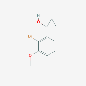 molecular formula C10H11BrO2 B13610104 1-(2-Bromo-3-methoxyphenyl)cyclopropan-1-ol 