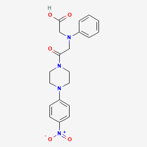 molecular formula C20H22N4O5 B1361011 [{2-[4-(4-Nitrophenyl)piperazin-1-yl]-2-oxoethyl}(phenyl)amino]acetic acid CAS No. 1142211-71-9