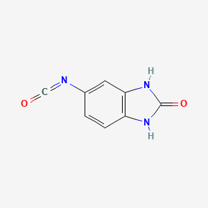 molecular formula C8H5N3O2 B13610117 1,3-Dihydro-5-isocyanato-2h-benzimidazol-2-one 