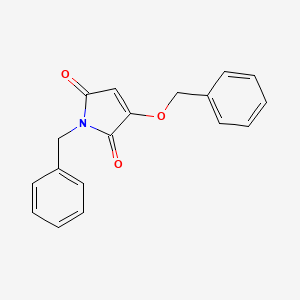 molecular formula C18H15NO3 B13610124 1-benzyl-3-(benzyloxy)-2,5-dihydro-1H-pyrrole-2,5-dione 