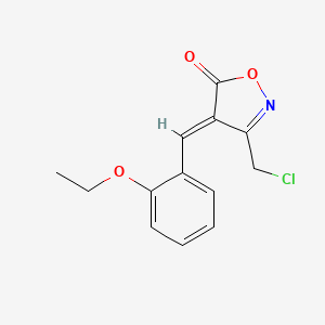 molecular formula C13H12ClNO3 B1361013 (4E)-3-(chloromethyl)-4-(2-ethoxybenzylidene)isoxazol-5(4H)-one CAS No. 1142199-18-5