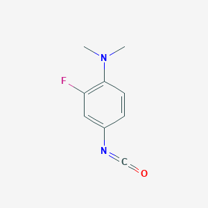 molecular formula C9H9FN2O B13610130 2-fluoro-4-isocyanato-N,N-dimethylaniline 