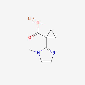 molecular formula C8H9LiN2O2 B13610135 lithium(1+) 1-(1-methyl-1H-imidazol-2-yl)cyclopropane-1-carboxylate 