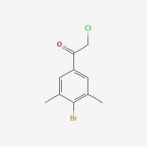 molecular formula C10H10BrClO B13610151 1-(4-Bromo-3,5-dimethylphenyl)-2-chloroethan-1-one 