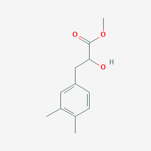 molecular formula C12H16O3 B13610154 Methyl 3-(3,4-dimethylphenyl)-2-hydroxypropanoate 