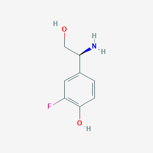 molecular formula C8H10FNO2 B13610169 (s)-4-(1-Amino-2-hydroxyethyl)-2-fluorophenol 