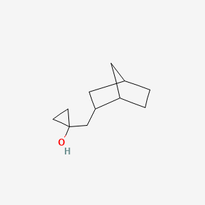 molecular formula C11H18O B13610186 1-(Bicyclo[2.2.1]heptan-2-ylmethyl)cyclopropan-1-ol 