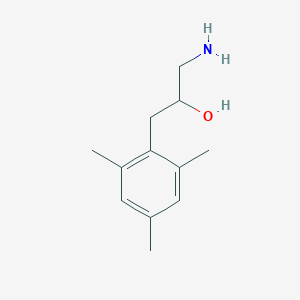 molecular formula C12H19NO B13610198 1-Amino-3-mesitylpropan-2-ol 