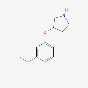 molecular formula C13H19NO B13610217 3-(3-Isopropylphenoxy)pyrrolidine 