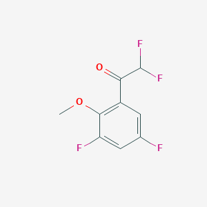 molecular formula C9H6F4O2 B13610225 1-(3,5-Difluoro-2-methoxy-phenyl)-2,2-difluoro-ethanone 