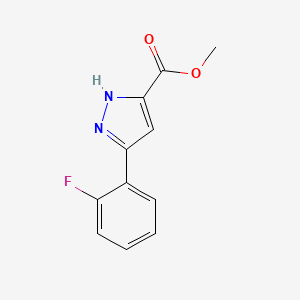 molecular formula C11H9FN2O2 B1361026 methyl 3-(2-fluorophenyl)-1H-pyrazole-5-carboxylate CAS No. 1239717-20-4