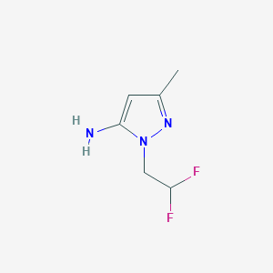 molecular formula C6H9F2N3 B1361027 1-(2,2-difluoroethyl)-3-methyl-1H-pyrazol-5-amine CAS No. 1172884-50-2