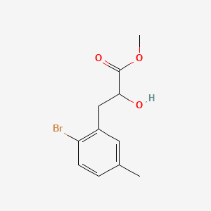 molecular formula C11H13BrO3 B13610280 Methyl 3-(2-bromo-5-methylphenyl)-2-hydroxypropanoate 