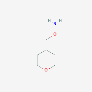 molecular formula C6H13NO2 B13610308 O-((tetrahydro-2H-pyran-4-yl)methyl)hydroxylamine 